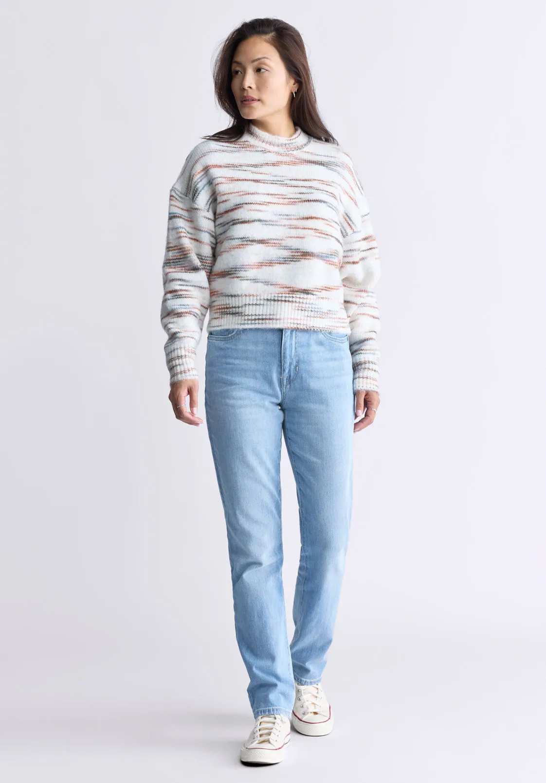 Raya Women's Knit Sweater, Egret White - SW0044F sold by Buffalo Jeans product image thumbnail 4