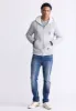Fasox Men's Zip-Up Hooded Jacket with Sherpa Lining, Light Heather Grey - BM24463 sold by Buffalo Jeans