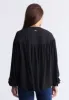Kensley Women’s Dropped Shoulder V-neck Loose Blouse, Black - WT0119F sold by Buffalo Jeans