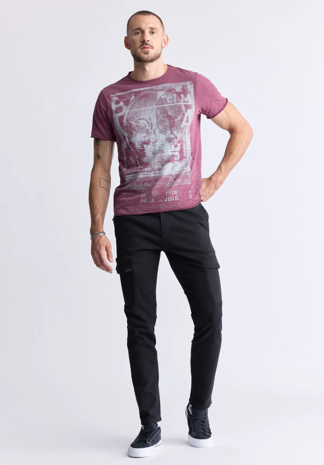 Tusha Men’s Short Sleeve Graphic T-shirt, Fico Red - BM24485 sold by Buffalo Jeans product image thumbnail 5