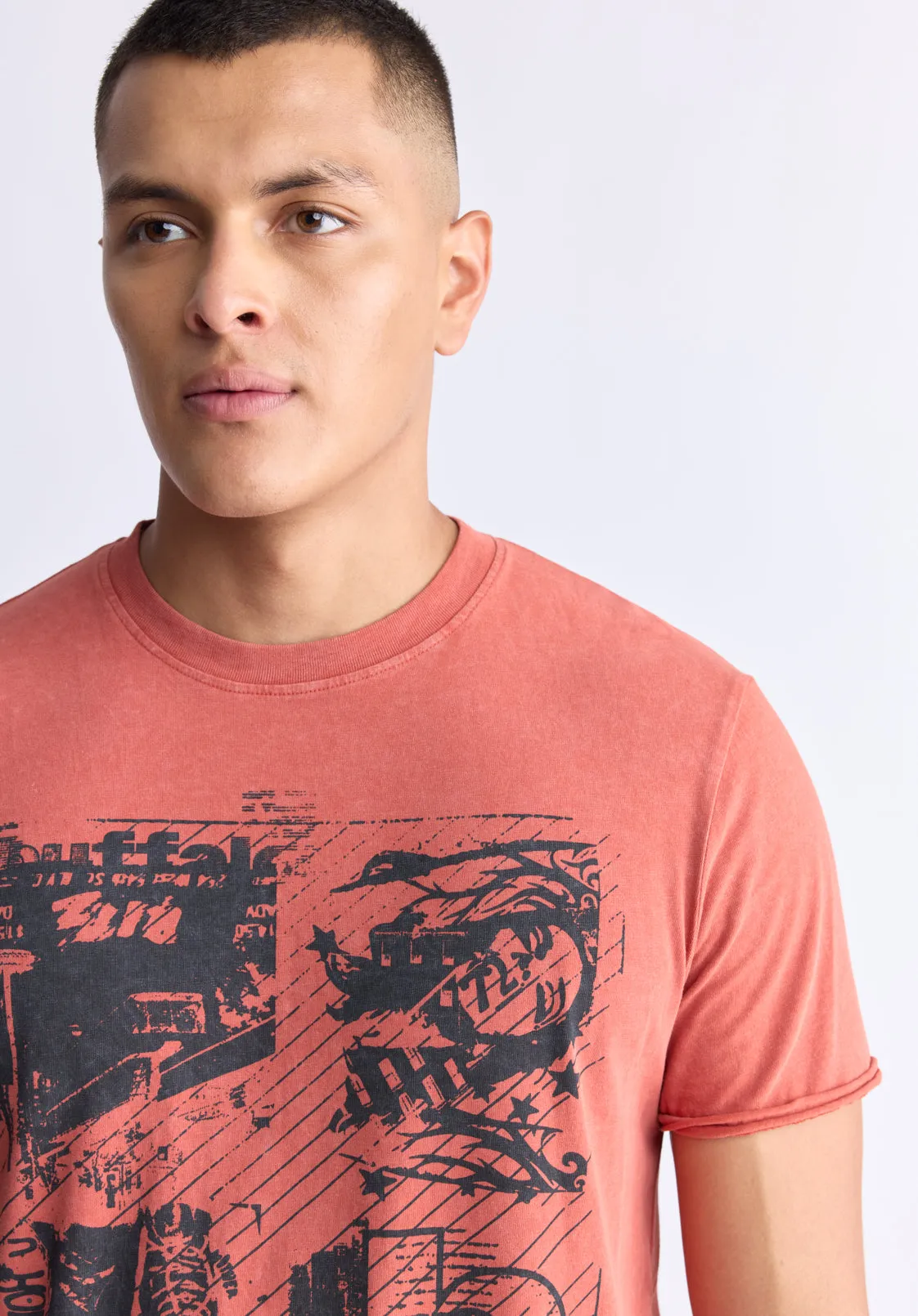 Togo Men’s Short Sleeve Graphic T-shirt, Red - BM24482 sold by Buffalo Jeans product image thumbnail 4
