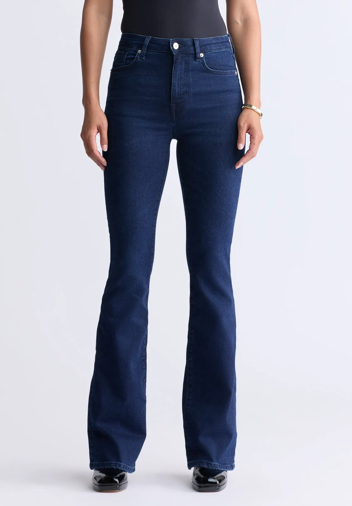 High Rise Flare Joplin Women's Jeans, Indigo Sanded - BL15998 sold by Buffalo Jeans