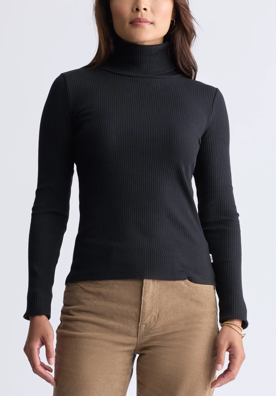 Mavra Women's Ribbed Turtleneck Top, Black - KT0164H sold by Buffalo Jeans