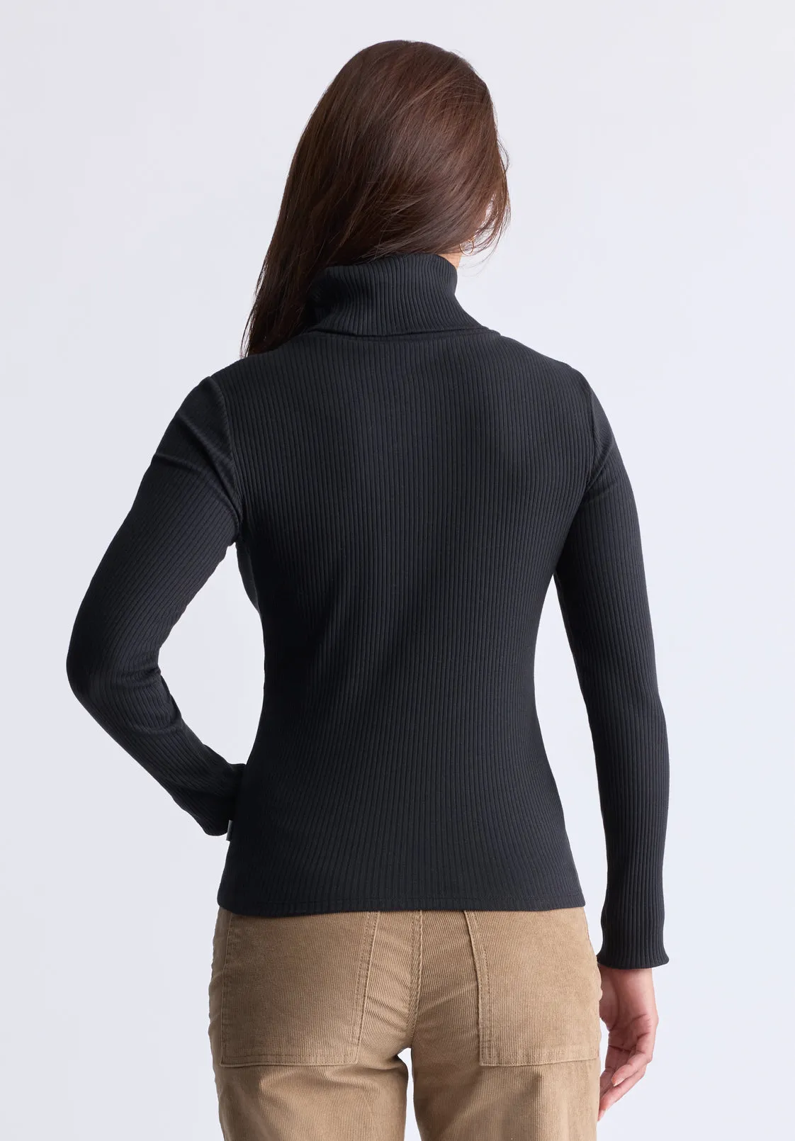 Mavra Women's Ribbed Turtleneck Top, Black - KT0164H sold by Buffalo Jeans product image thumbnail 4