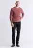 Washy Men's Textured Knit Crewneck Sweater, Red - BM24451 sold by Buffalo Jeans