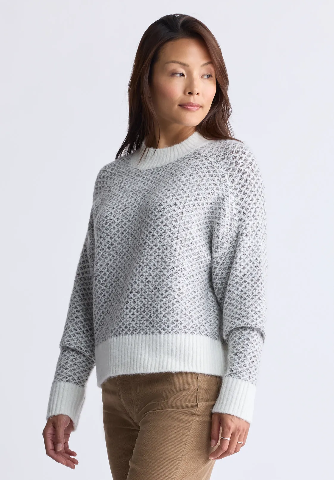 Kieryn Women's Textured Knit Crewneck Sweater, Grey - SW0077F sold by Buffalo Jeans product image thumbnail 4