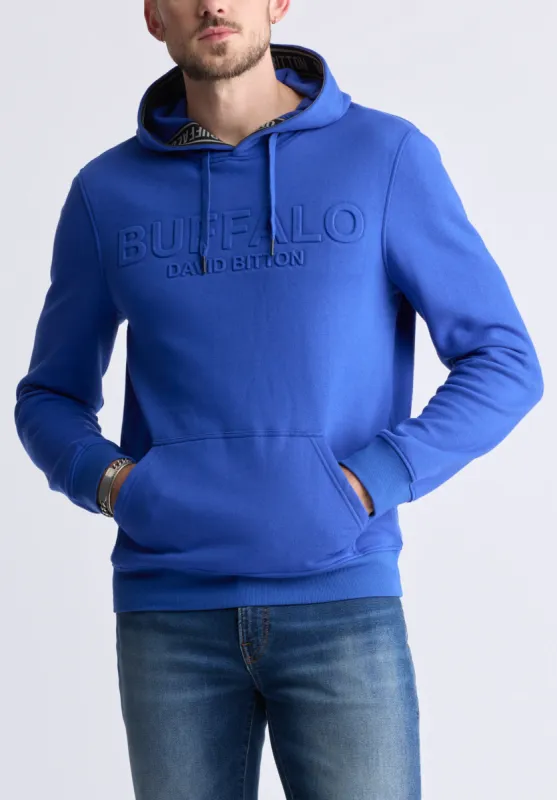 Fadol Men's Embossed Logo Hooded Sweatshirt, Blue - BPM13610V sold by Buffalo Jeans