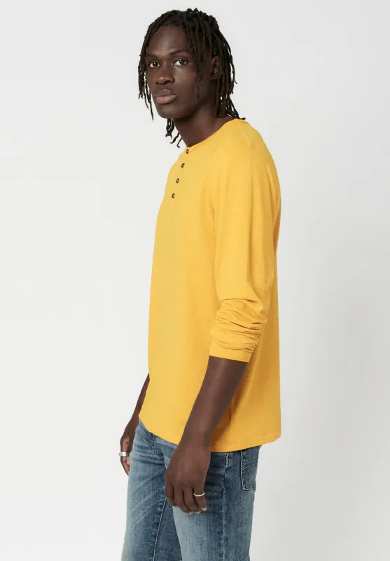 Kaduk Men's Long-Sleeve Henley Top, Yellow - BM23795 sold by Buffalo Jeans