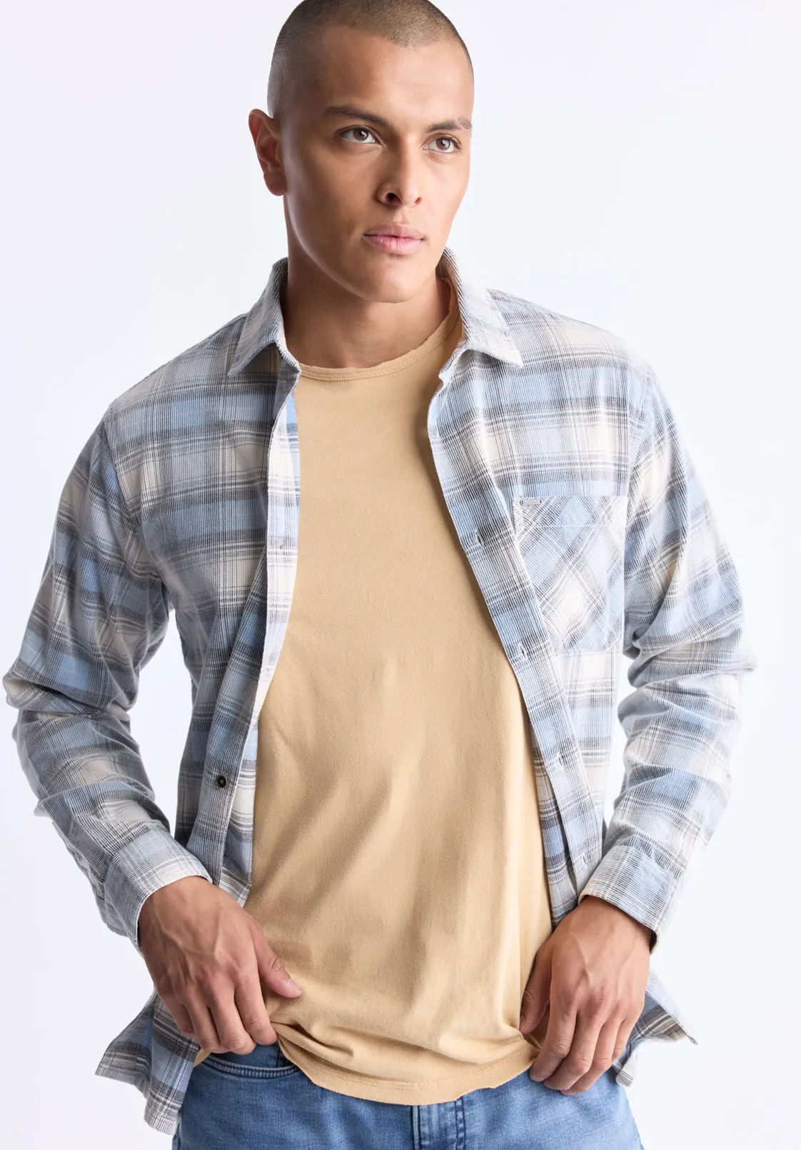 Satro Men's Plaid Shirt, Blue - BM24498 sold by Buffalo Jeans product image thumbnail 2
