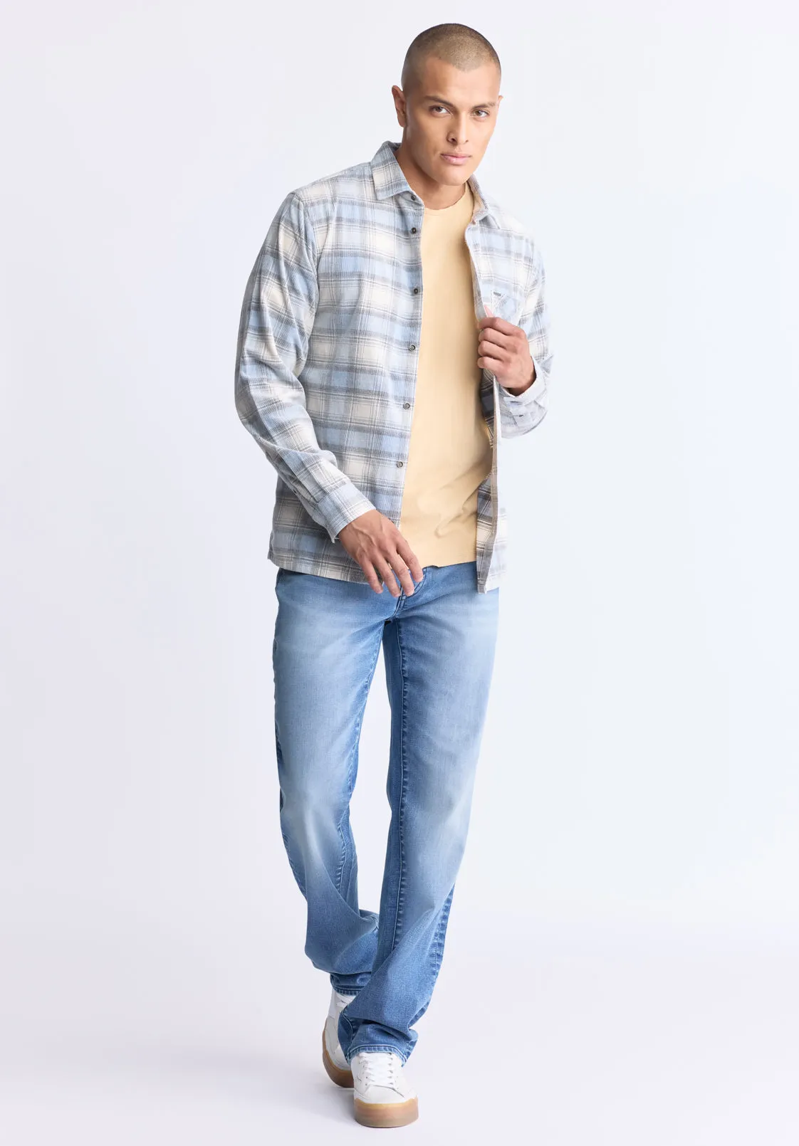 Satro Men's Plaid Shirt, Blue - BM24498 sold by Buffalo Jeans product image thumbnail 5