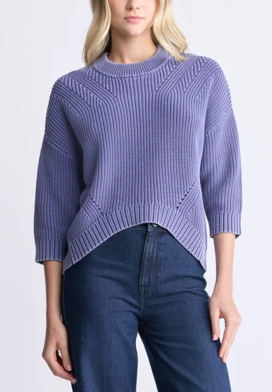 Kassanda Women's 3/4 Sleeve Knit Sweater, Blue - SW0100H sold by Buffalo Jeans