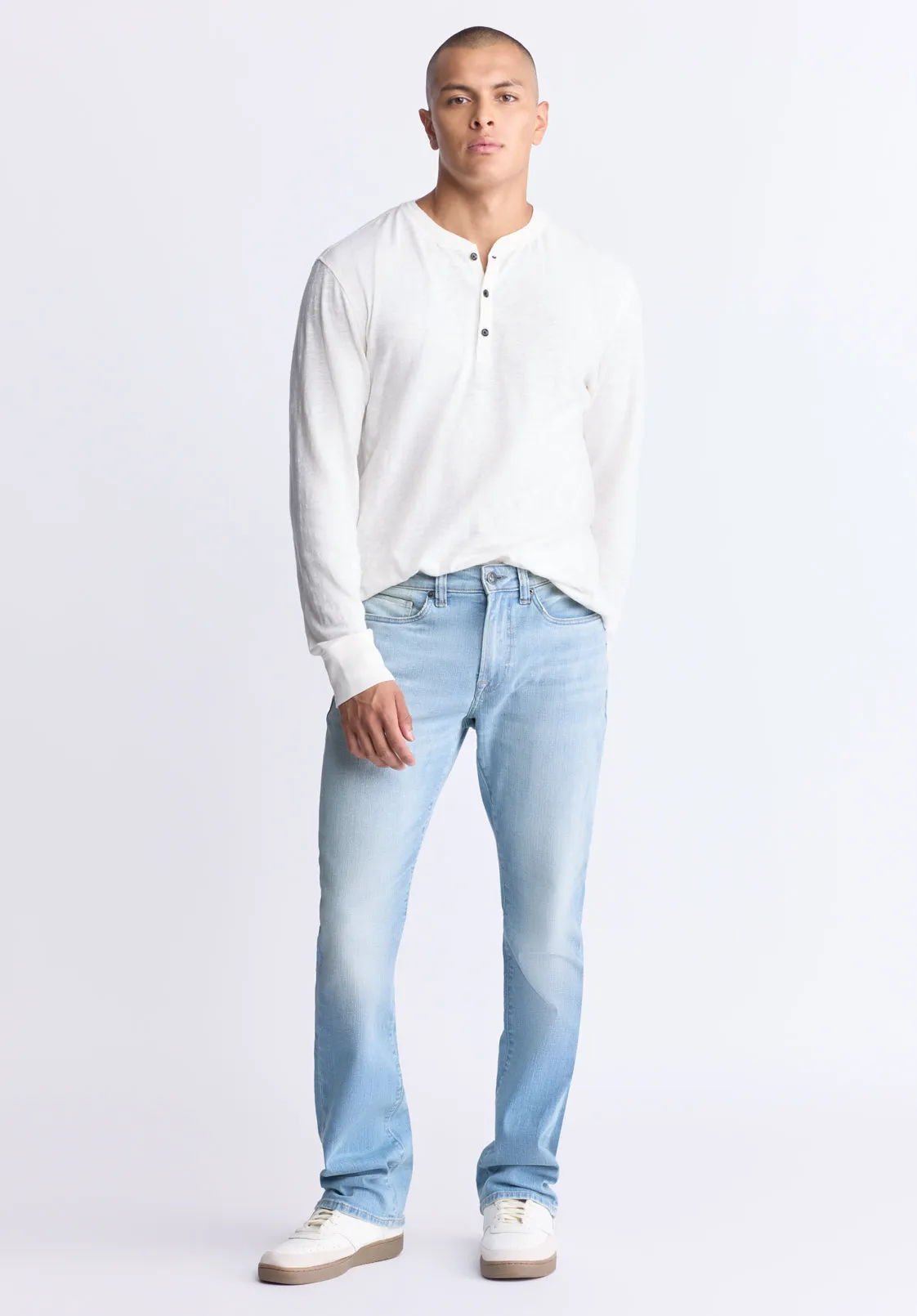 Kandid Men's Long-Sleeve Henley Top, Milk - BM24522 sold by Buffalo Jeans product image thumbnail 5