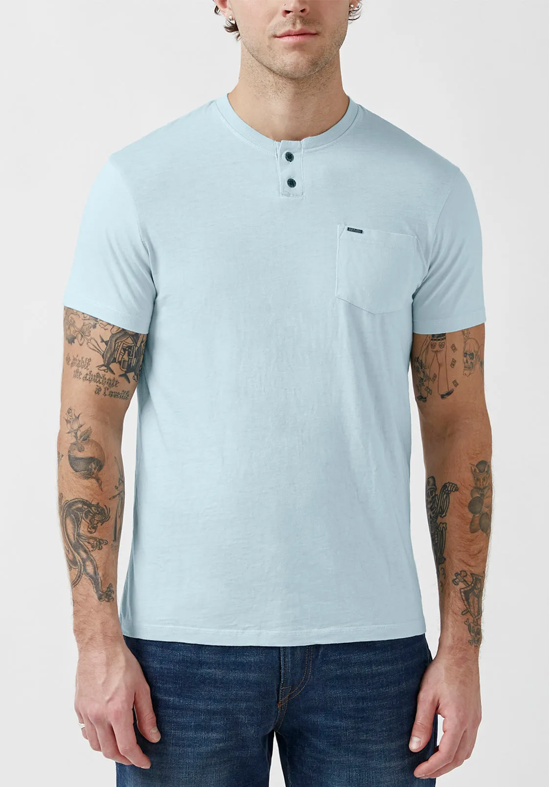 Kaddy Men’s Short-Sleeve Top in Sky Blue - BM23991 sold by Buffalo Jeans