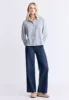 Twyla Women's Boxy Striped Button-Up Shirt, Whale & White - WT0084H sold by Buffalo Jeans