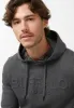 Fadol Men's Embossed Fleecy Hoodie in Heather Grey - BPM13610 sold by Buffalo Jeans