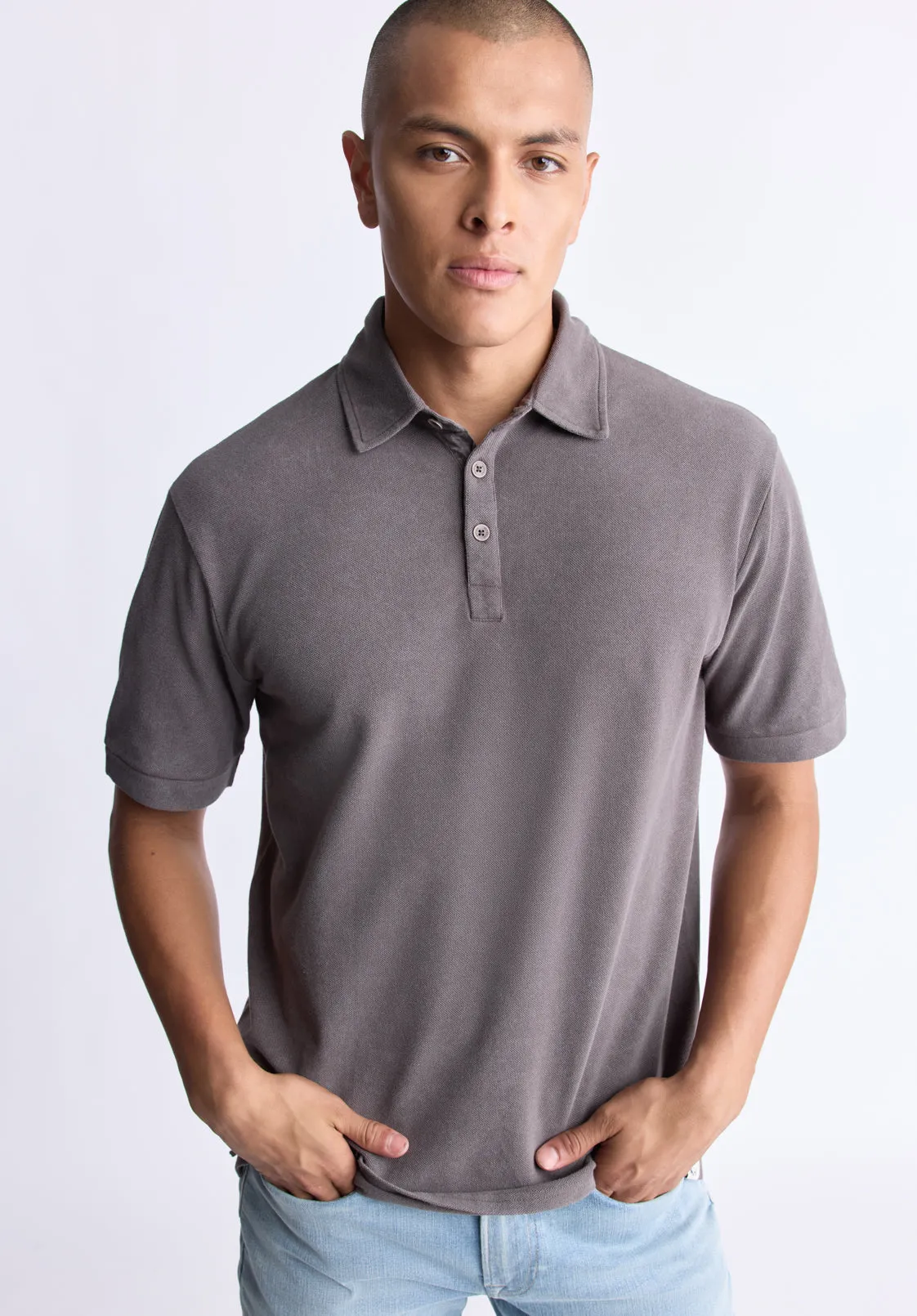 Kabold Men's Classic Polo, Charcoal - BM24515 sold by Buffalo Jeans product image thumbnail 2