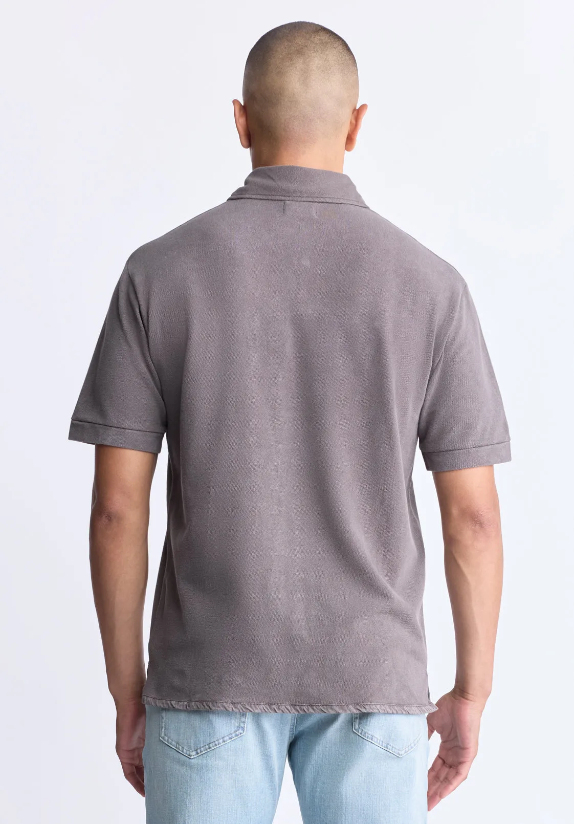 Kabold Men's Classic Polo, Charcoal - BM24515 sold by Buffalo Jeans product image thumbnail 4