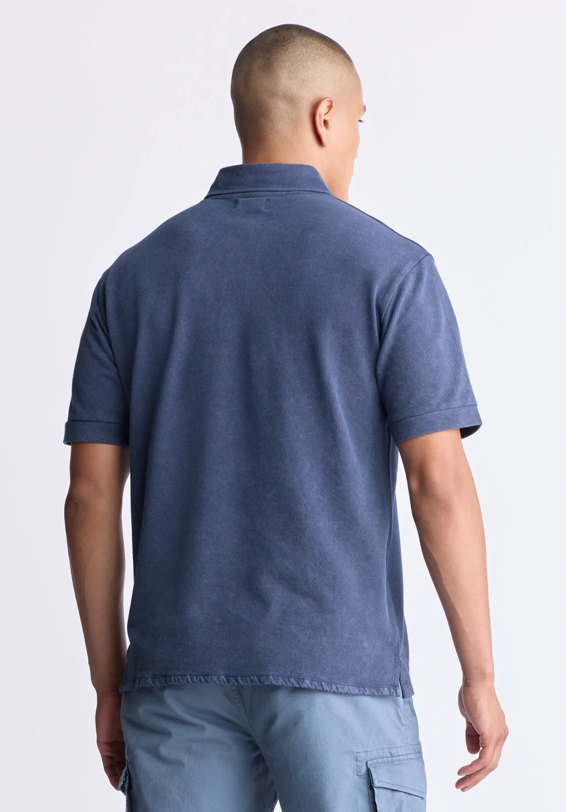 Kabold Men's Classic Polo, Midnight Blue - BM24515 sold by Buffalo Jeans product image thumbnail 4