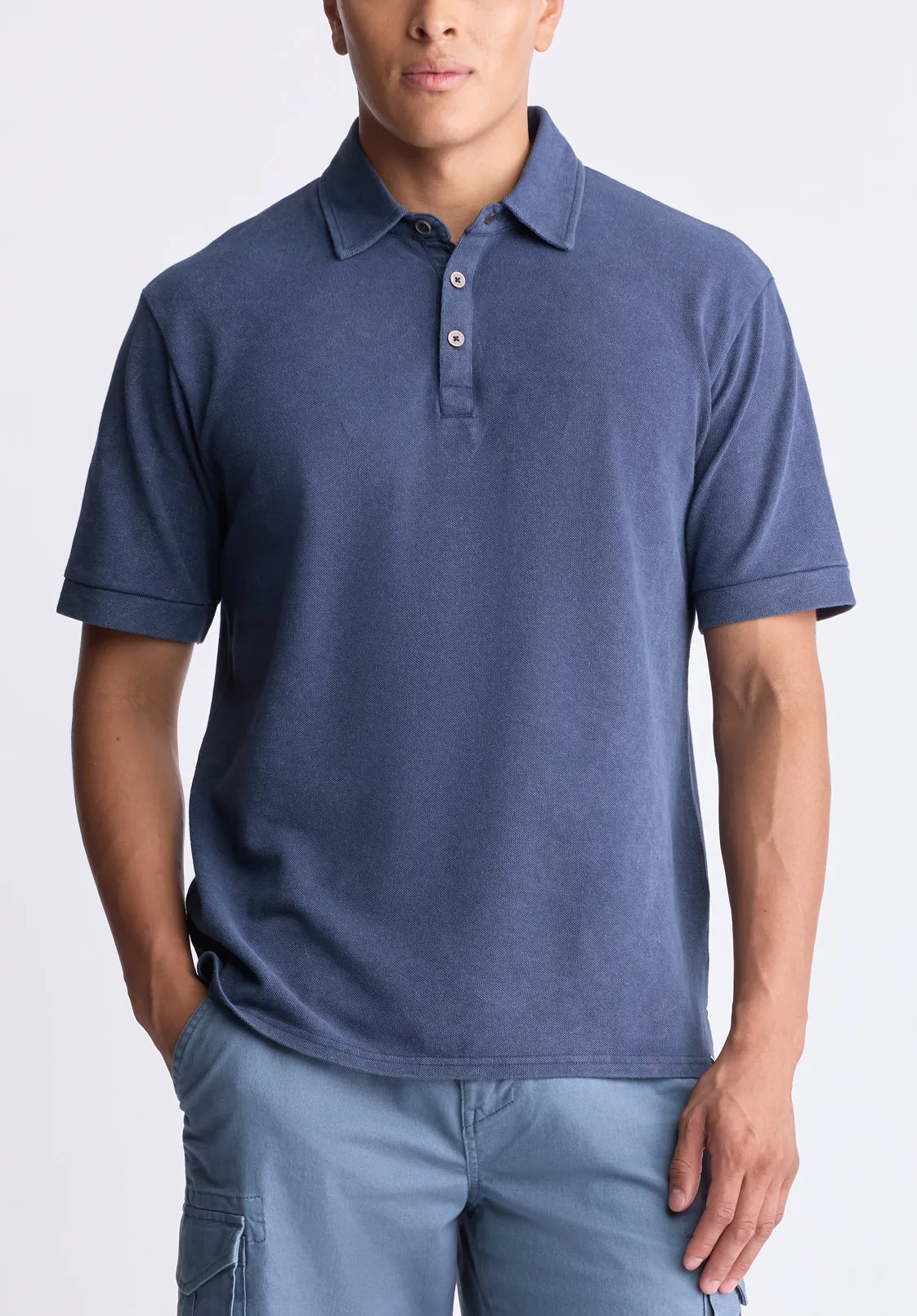 Kabold Men's Classic Polo, Midnight Blue - BM24515 sold by Buffalo Jeans