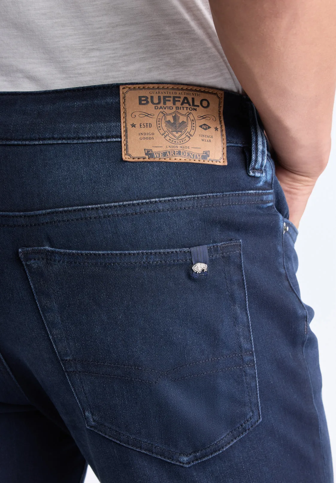 Straight Six Men's Jeans, Dark Antique Blue - BM26013 sold by Buffalo Jeans product image thumbnail 5