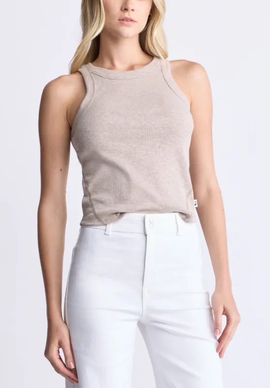 Regine Women's Ribbed Tank Top, Flax Beige - KT0119H sold by Buffalo Jeans