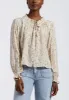 Maylah Women's Floral Print Long-Sleeve Smocked Blouse, Tan Floral - WT0174P sold by Buffalo Jeans
