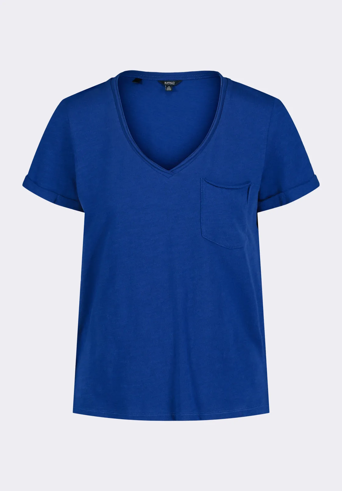 Moxie Women's Slub Knit V-Neck T-Shirt, Sodalite Blue - KT0179P sold by Buffalo Jeans product image thumbnail 4