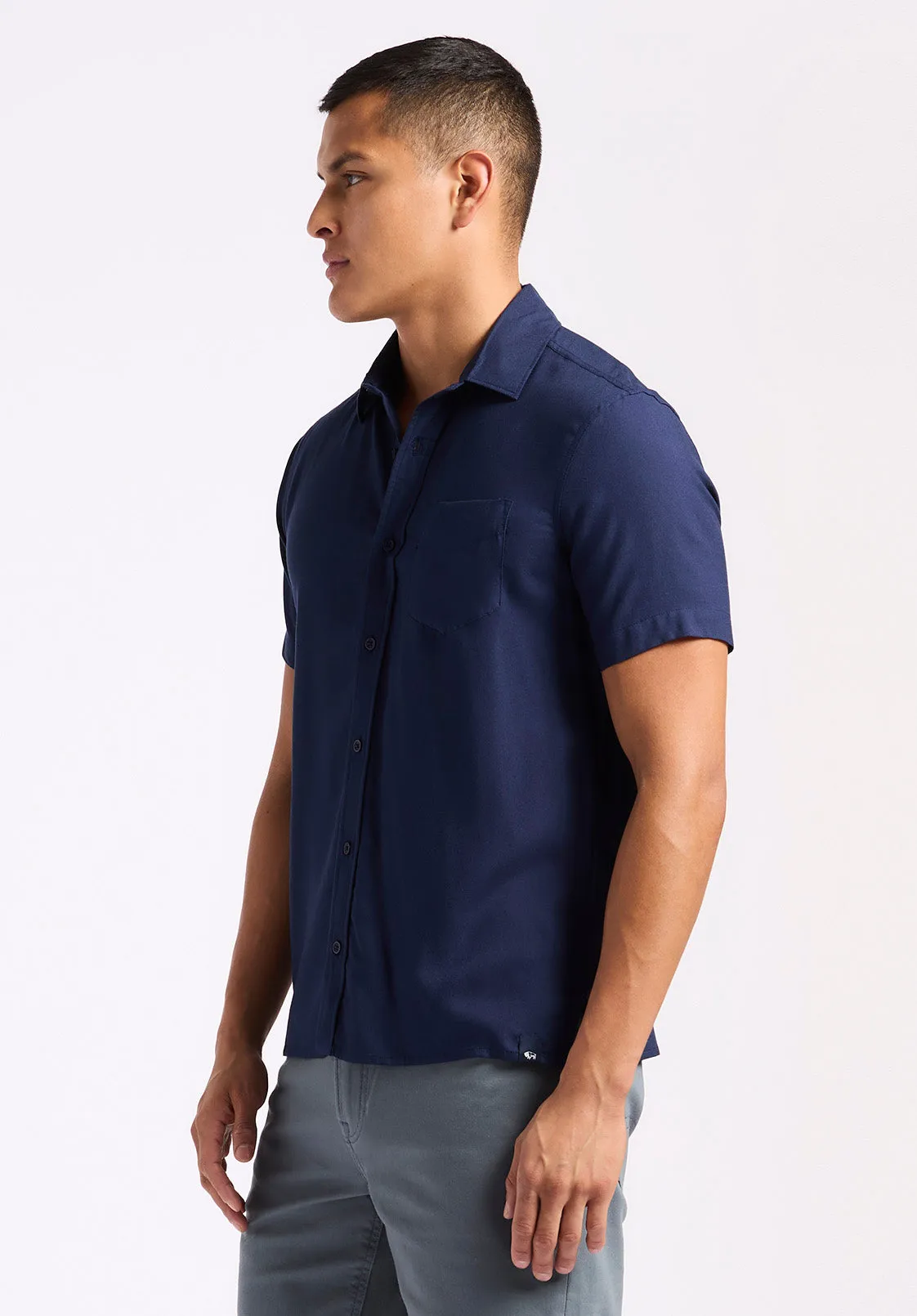 Sirilo Men's Fitted Short Sleeve Shirt, Whale - BM24594 sold by Buffalo Jeans product image thumbnail 3