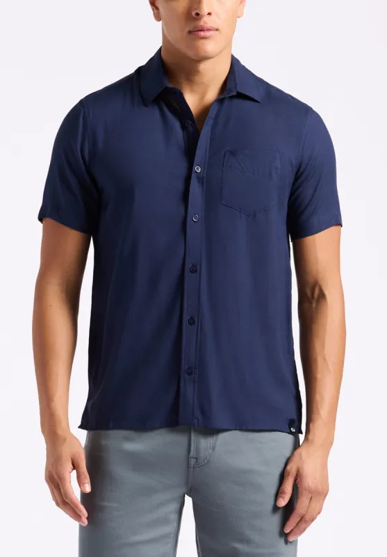 Sirilo Men's Fitted Short Sleeve Shirt, Whale - BM24594 sold by Buffalo Jeans