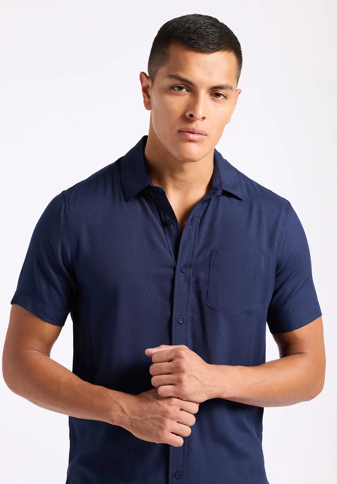 Sirilo Men's Fitted Short Sleeve Shirt, Whale - BM24594 sold by Buffalo Jeans product image thumbnail 2