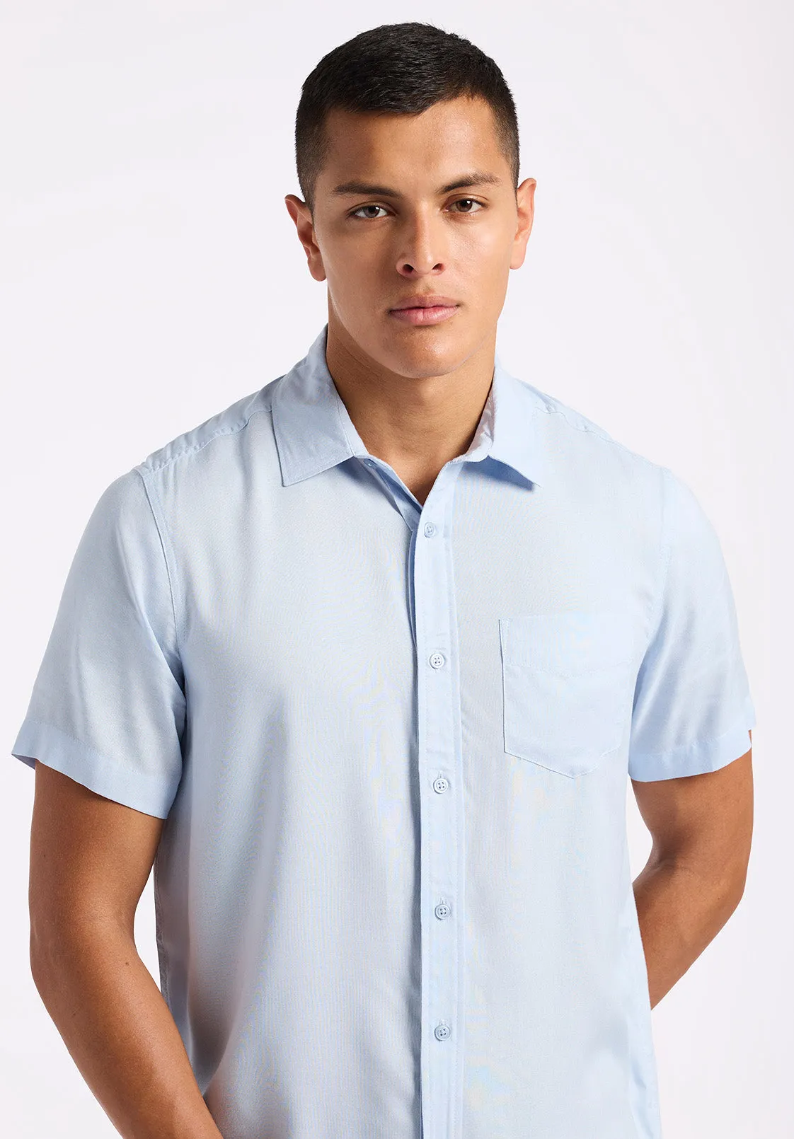Sirilo Men's Fitted Short Sleeve Shirt, Halogen Blue - BM24594 sold by Buffalo Jeans product image thumbnail 2
