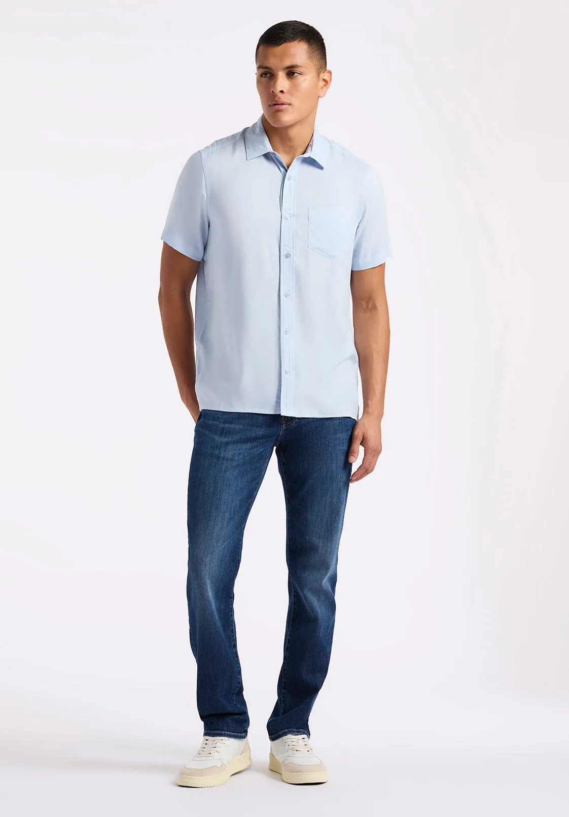 Sirilo Men's Fitted Short Sleeve Shirt, Halogen Blue - BM24594 sold by Buffalo Jeans product image thumbnail 5