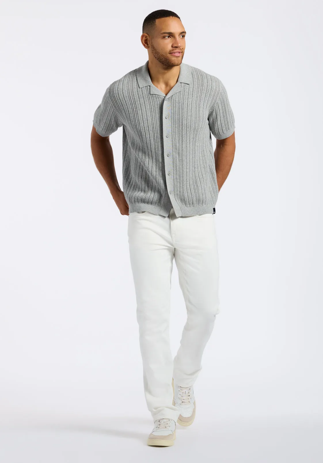 Wasko Men's Short-Sleeve Button-Up Sweater Shirt, Heather Grey - BM24540 sold by Buffalo Jeans product image thumbnail 5