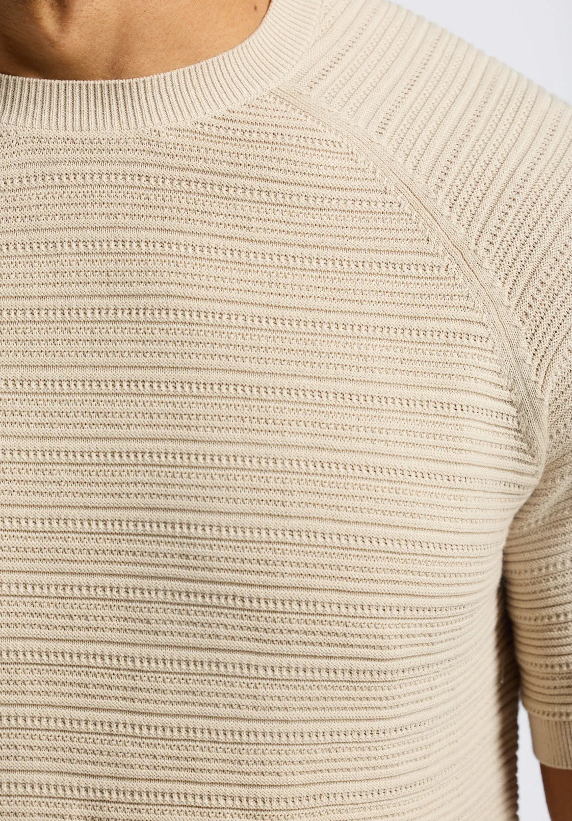 Wipped Men's Textured Knit Sweater T-Shirt, Buttercream Beige - BM24533 sold by Buffalo Jeans product image thumbnail 5