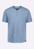 Kandido Men's Short Sleeve Slub Jersey Relaxed Henley Top, Mirage Blue - BM24605 sold by Buffalo Jeans