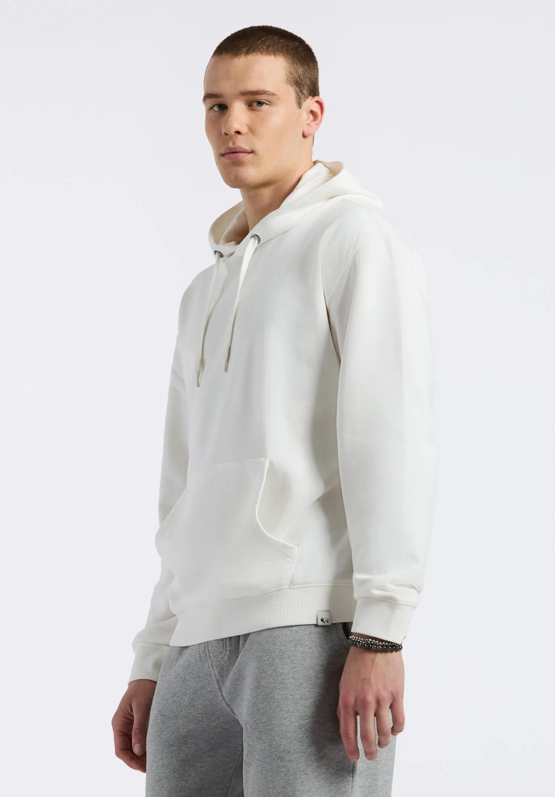 Finley Men's Relaxed Hooded Sweatshirt, Milk - BM24534 sold by Buffalo Jeans product image thumbnail 3