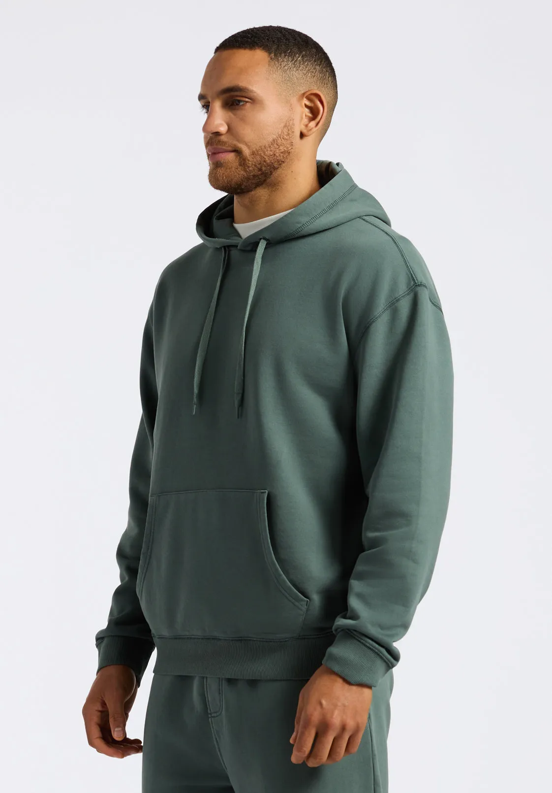 Finley Men's Relaxed Hooded Sweatshirt, Dark Forest Green - BM24534 sold by Buffalo Jeans product image thumbnail 3