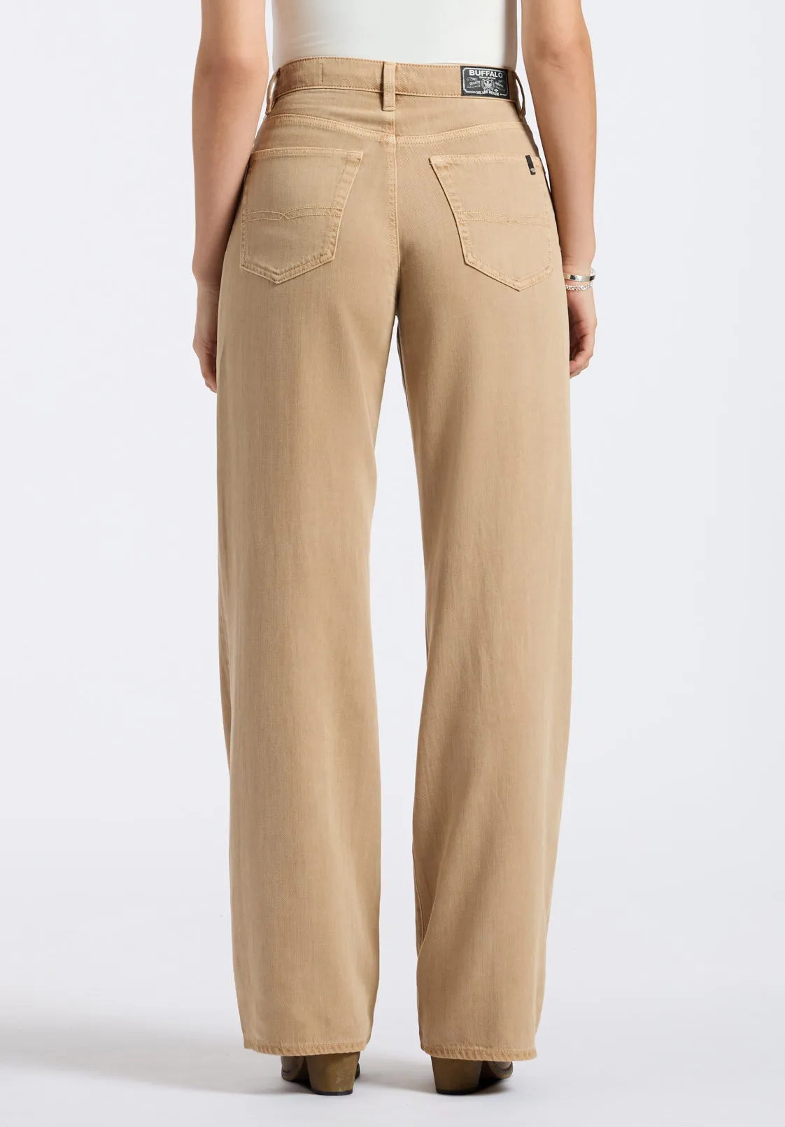 High Rise Wide Leg Addie Women's Pants, Almond Beige - BL16083 sold by Buffalo Jeans product image thumbnail 3