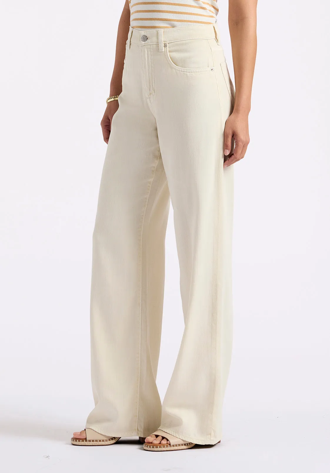 High Rise Wide Leg Addie Women's Pants, Vanilla Ice - BL16083 sold by Buffalo Jeans product image thumbnail 2