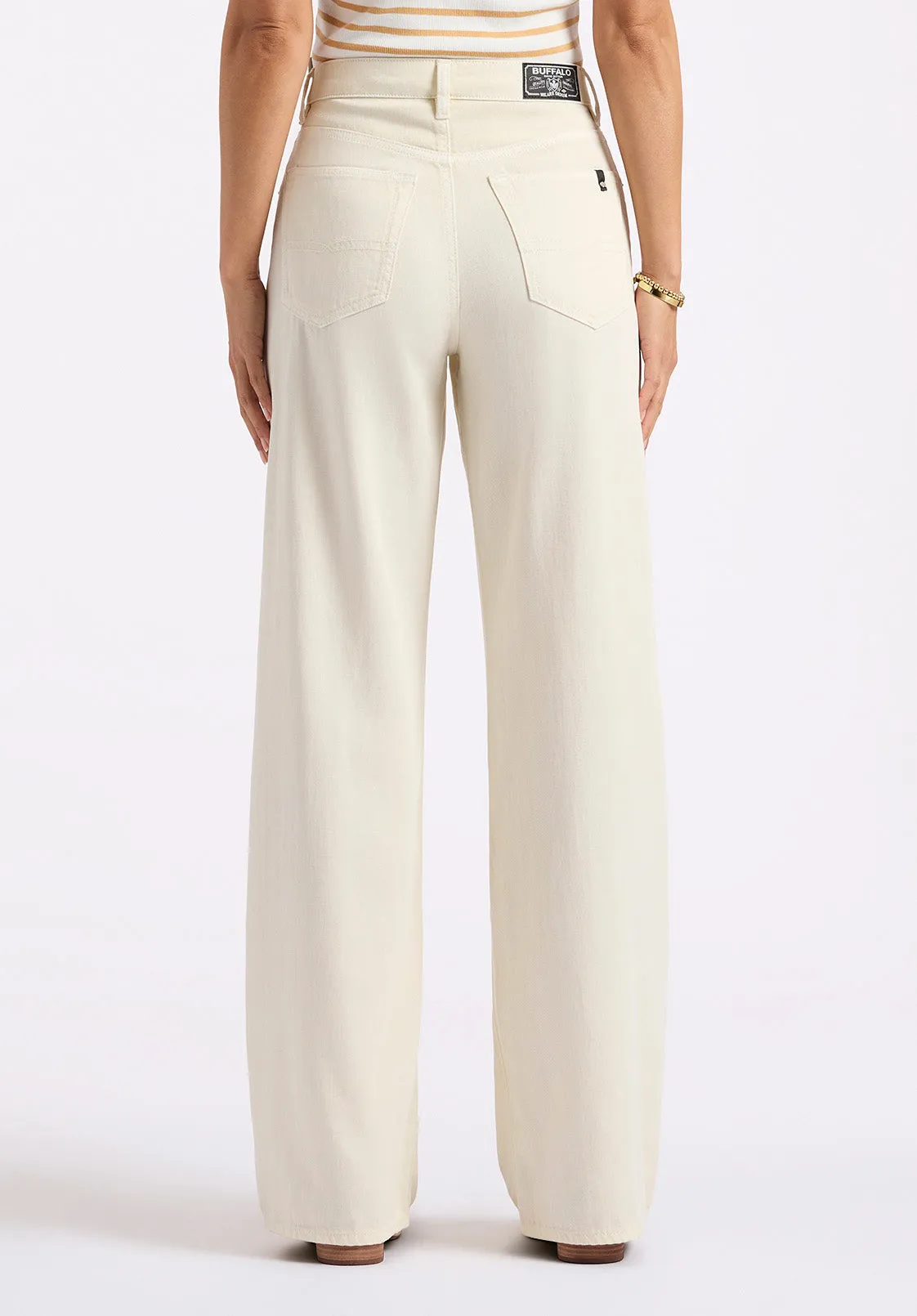 High Rise Wide Leg Addie Women's Pants, Vanilla Ice - BL16083 sold by Buffalo Jeans product image thumbnail 3