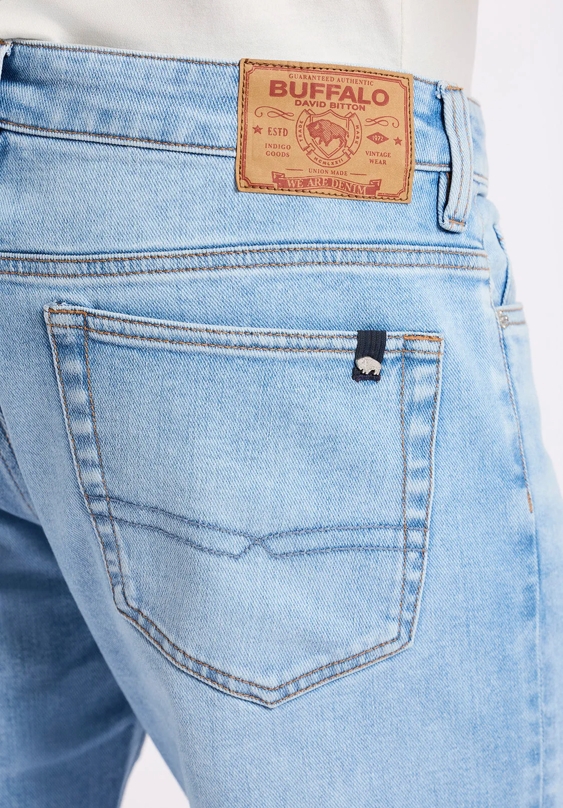 Relaxed Straight Driven Men's Jeans, Light Blue - BM26082 sold by Buffalo Jeans product image thumbnail 5