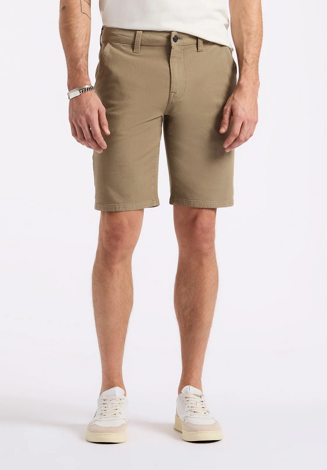 Relaxed Straight Dean Men's Utility Cargo Shorts, Dark Beige - BM26076 sold by Buffalo Jeans
