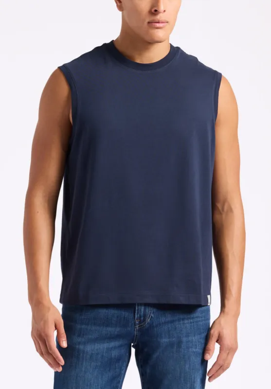 Kingster Men's Sleeveless Crew Neck Relaxed Fit Jersey Tank Top, Midnight Blue - BM24601 sold by Buffalo Jeans