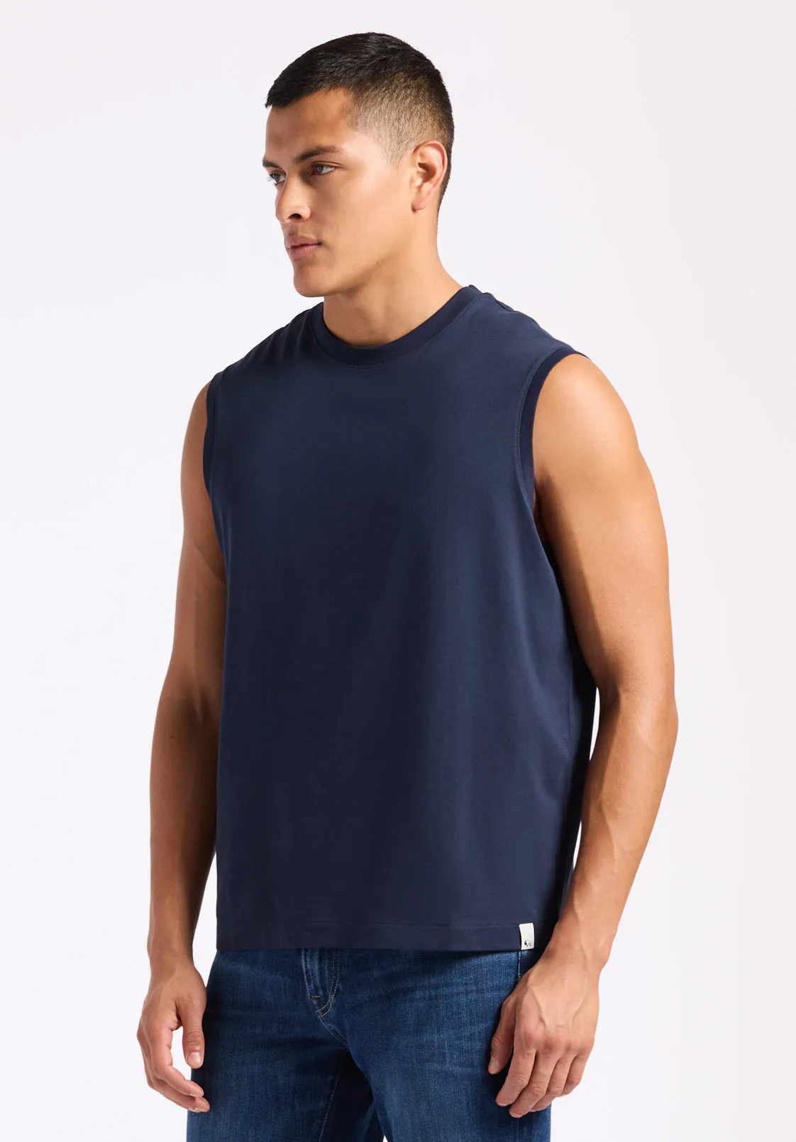 Kingster Men's Relaxed Fit Jersey Tank, Midnight Blue - BM24601 sold by Buffalo Jeans product image thumbnail 2