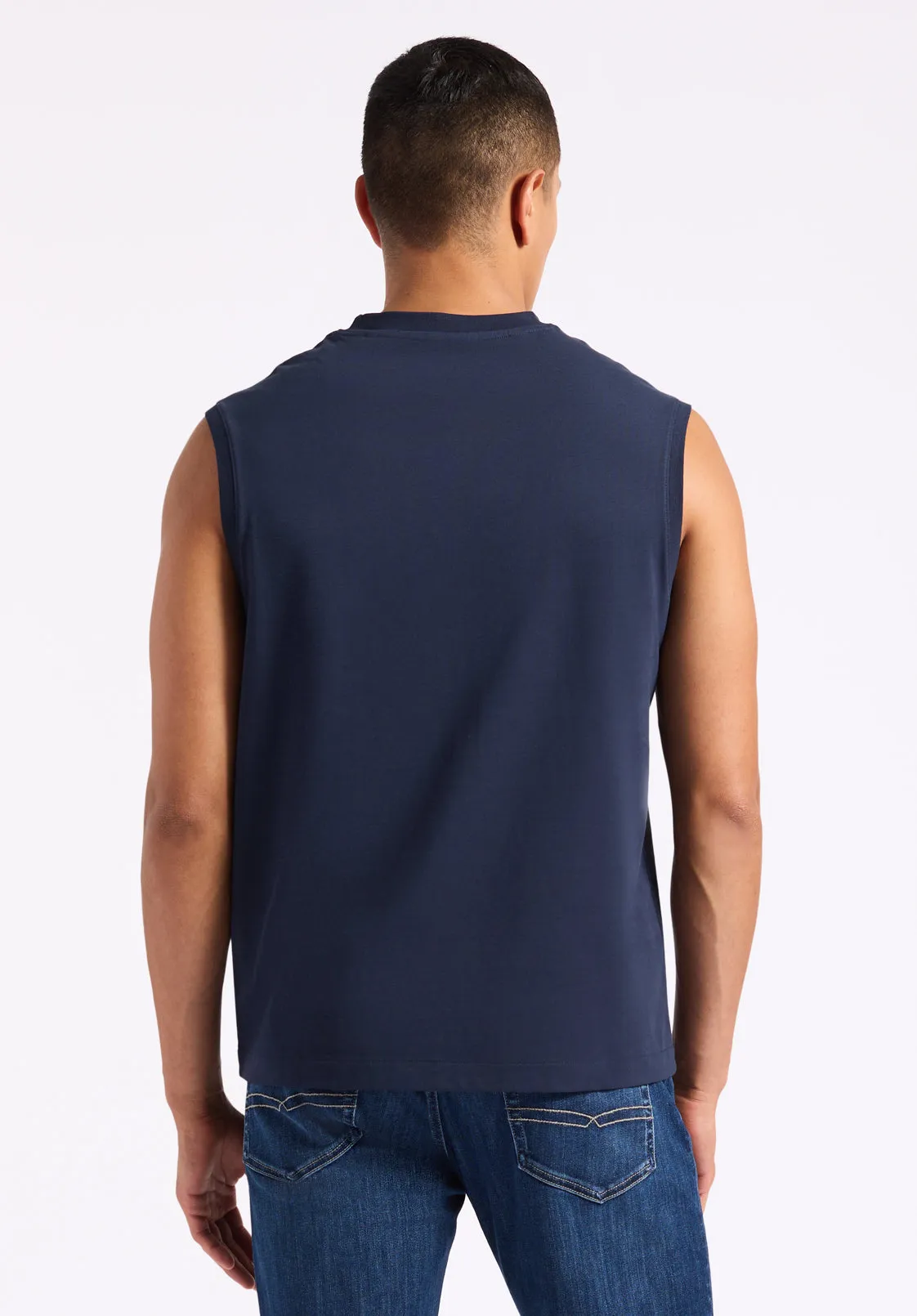 Kingster Men's Relaxed Fit Jersey Tank, Midnight Blue - BM24601 sold by Buffalo Jeans product image thumbnail 3