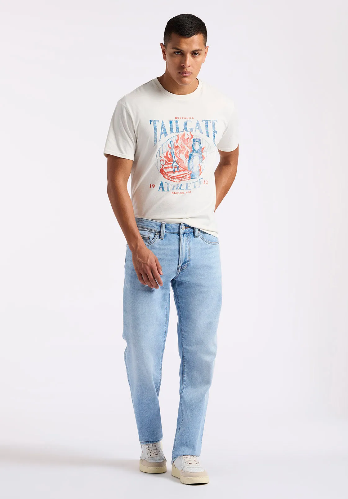 Tailgate Men's Graphic T-Shirt with BBQ Print, Milk - BM24640 sold by Buffalo Jeans product image thumbnail 4