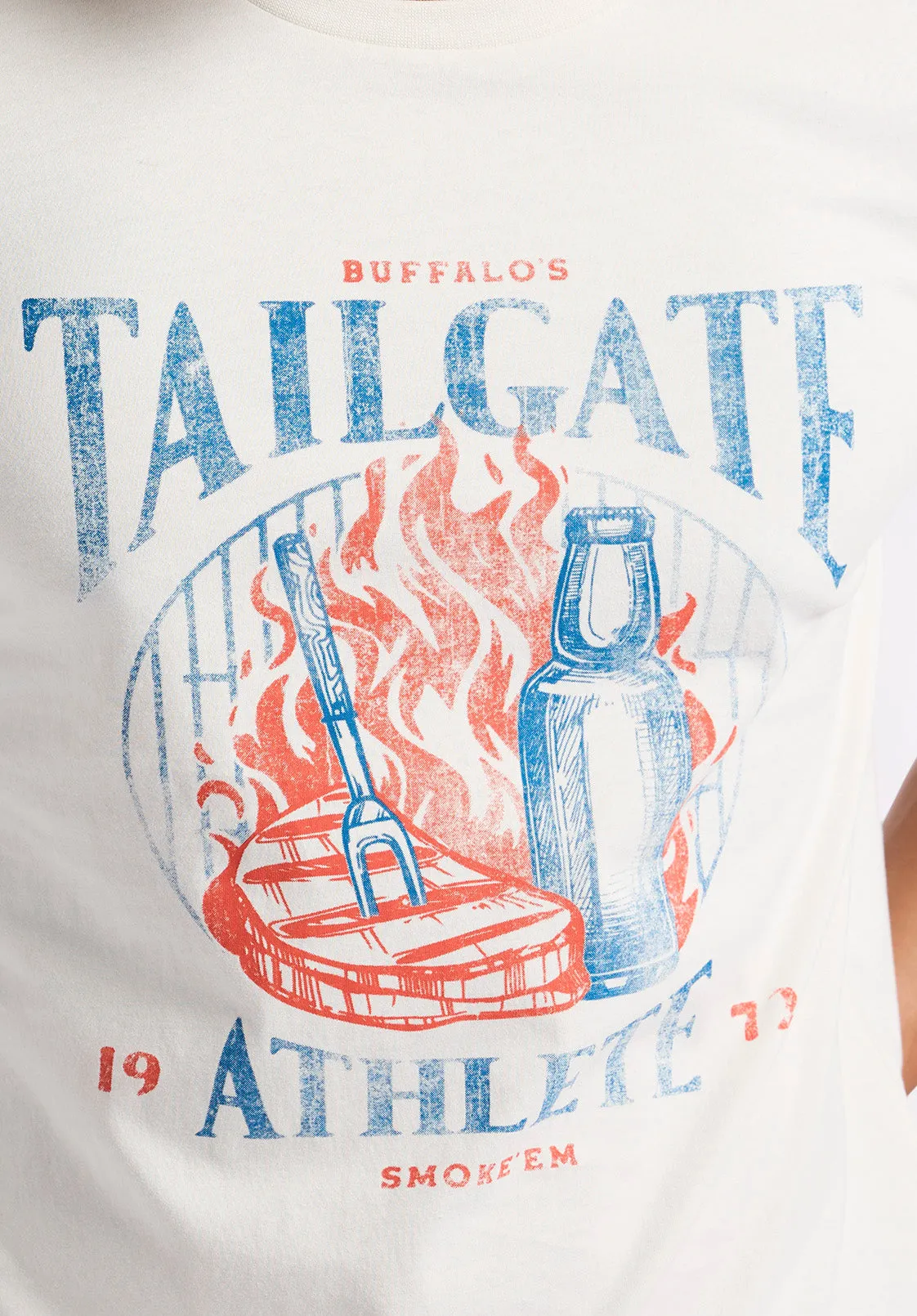 Tailgate Men's Graphic T-Shirt with BBQ Print, Milk - BM24640 sold by Buffalo Jeans product image thumbnail 5