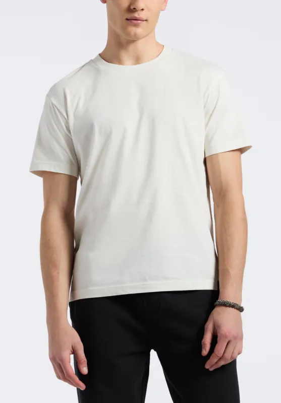 Kanto Men's Short-Sleeve Crew Neck Jersey T-Shirt, Milk - BM24603 sold by Buffalo Jeans