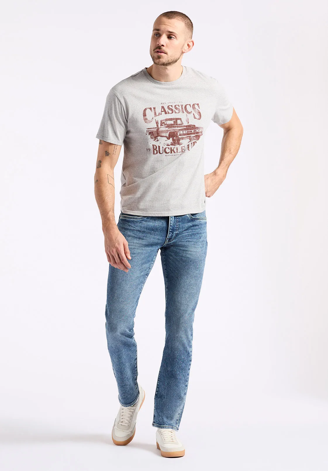 Trige Men's Graphic T-Shirt with Pickup Truck Print, Heather Grey - BM24631 sold by Buffalo Jeans product image thumbnail 5