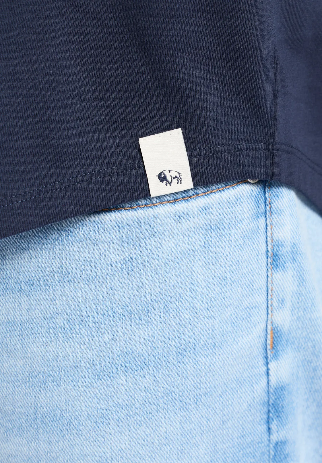 Kamel Men's Short-Sleeve Jersey Henley Top, Midnight Blue - BM24602 sold by Buffalo Jeans product image thumbnail 5